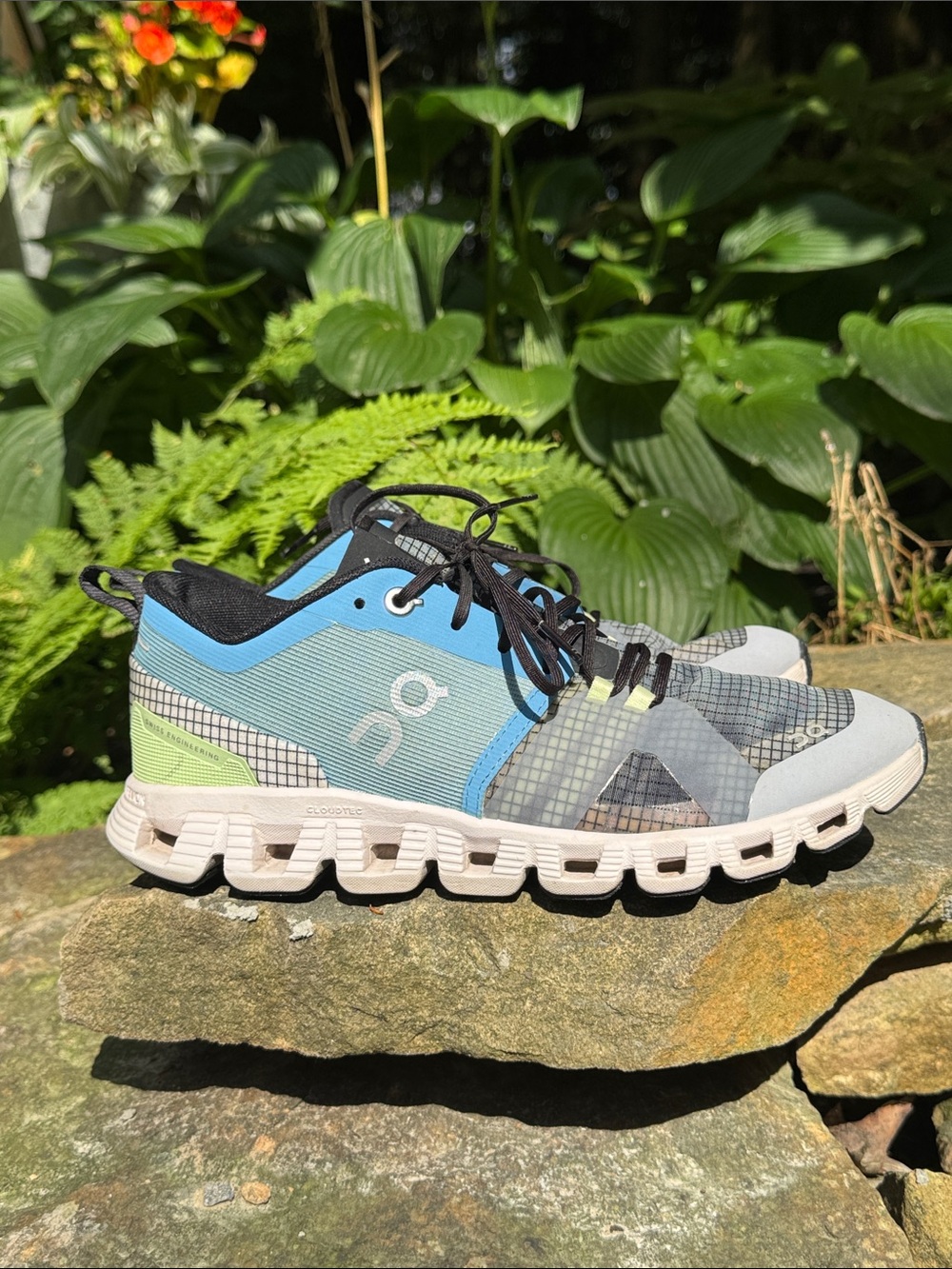 On Cloud X 3 Women’s Running Shoes Size 6.5 Gray Blue Athletic Sneakers